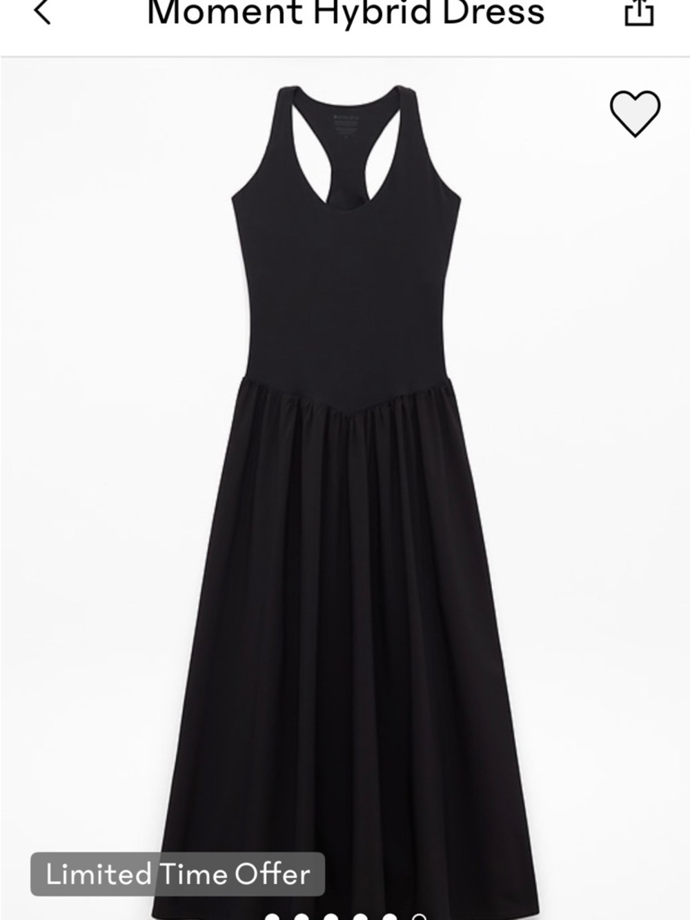 Athleta Black Racerback Hybrid Maxi Dress
